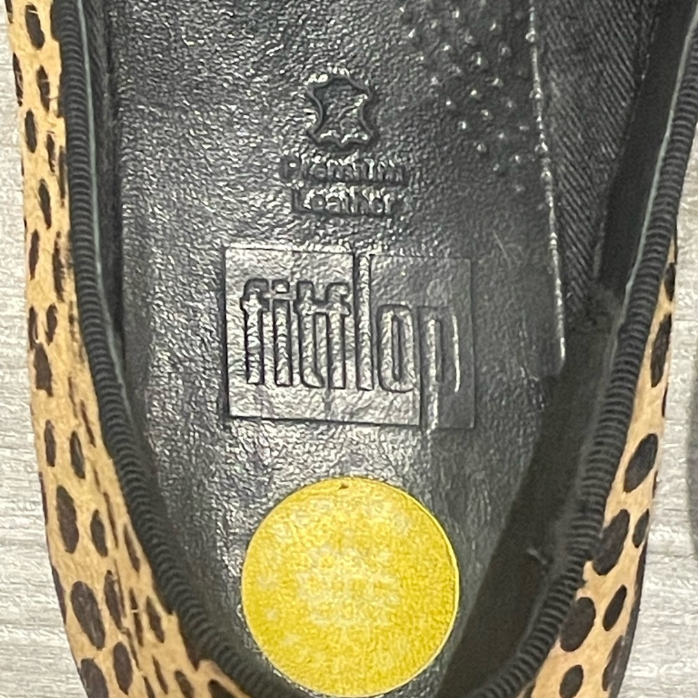 Fitflop Leather Leopard Print Slip-On Shoes Size Eur 42/9.5 US - Picture 8 of 9